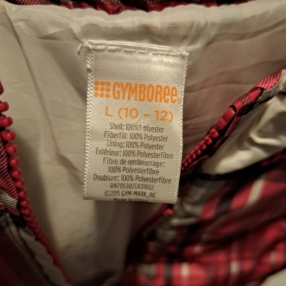Gymboree Outlet girls size Large or 10-12 plaid zip up vest - Picture 4 of 4